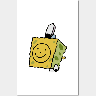 Spongebob Smiley Face on Back - Who is he??? Posters and Art